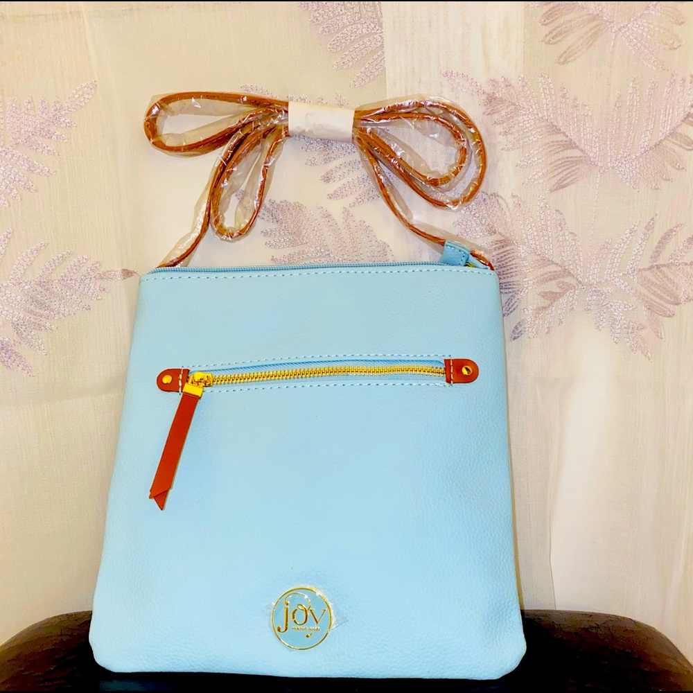 100% LEATHER BAG crossbody comes with fabric tote
